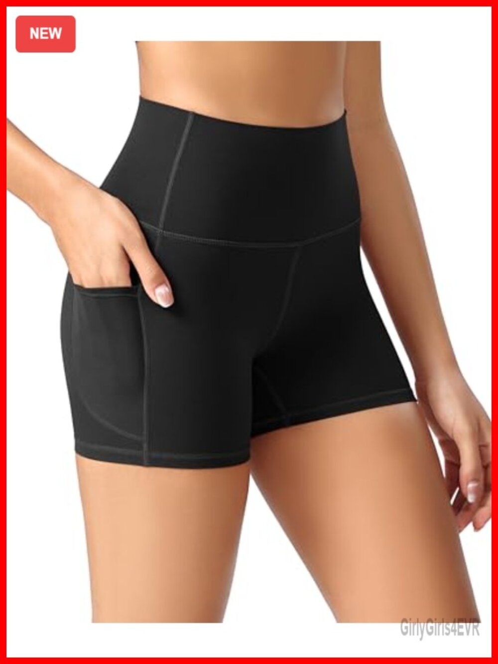 High Waist Buttery Soft Yoga Biker Shorts with Pockets 4" Inseam
